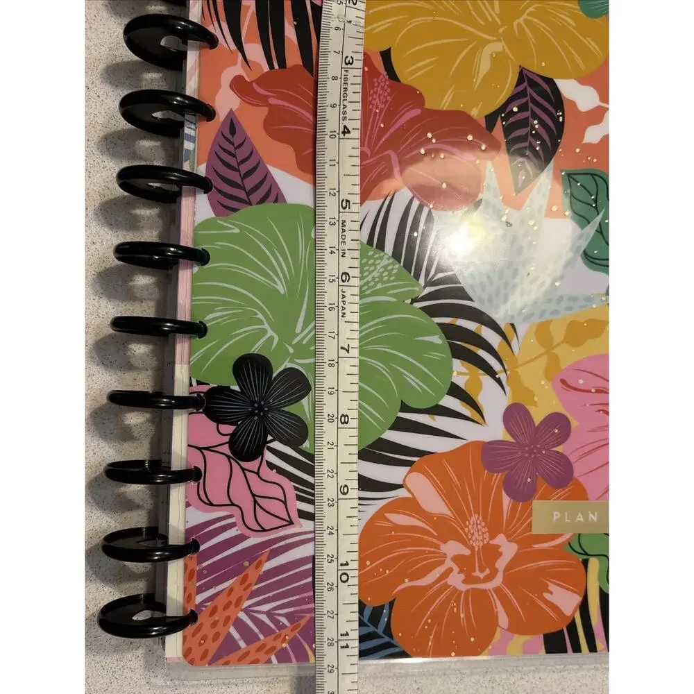 New The Happy Planner Set Big Planner Notebook Golden Florals W/bonus Cover